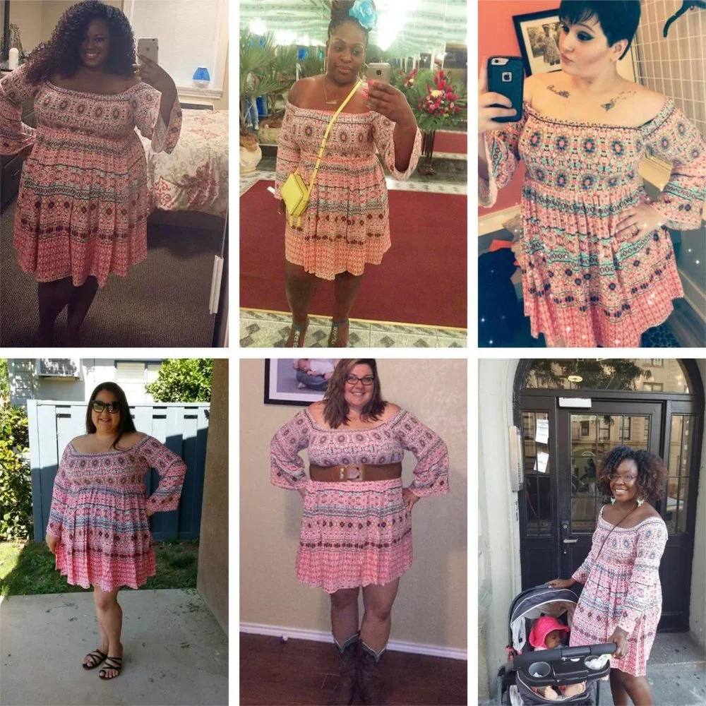 Torrid Mosaic Smocked Bell Sleeve Dress Boho Off Shoulder Plus Size 4 4X H13242 - Picture 11 of 11